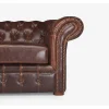 Sale Driezitsbank Chesterfield Clotaire Van 100% Leer Met Lived-In Aspect Leren Zitbank