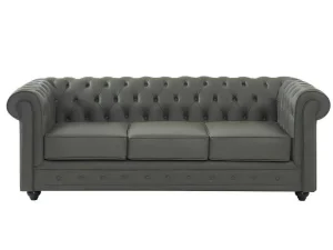 Fashion Driezitsbank Van Buffelleer Chesterfield - Grijs Chesterfield Zitbank