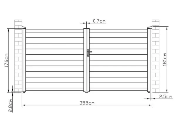 Outlet Elektrische Draaipoort Van Aluminium L355 X H181 Cm Wit - Nazario Hekjes & Poorten