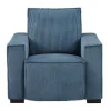 Cheap Elektrische Relaxfauteuil Met Bekleding In Blauw Ribfluweel Amelio Relaxfauteuil