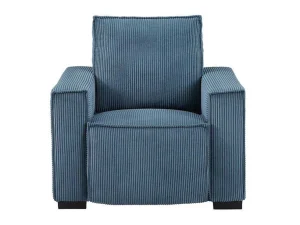 Cheap Elektrische Relaxfauteuil Met Bekleding In Blauw Ribfluweel Amelio Relaxfauteuil