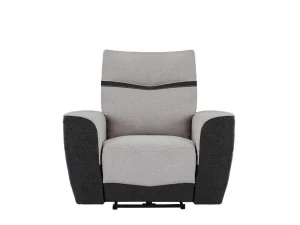 Best Sale Elektrische Relaxfauteuil Van Grijze En Antracietkleurige Stof Damon Relaxfauteuil