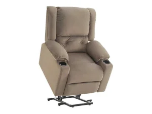 Store Elektrische Relaxfauteuil - Met Thermische Massagefunctie - Voorzien Van 2 Bekerhouders En Afstandsbediening - Taupe Aanbiedingen: Zitbank & Fauteuil