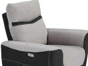 Best Sale Elektrische Relaxfauteuil Van Grijze En Antracietkleurige Stof Damon Relaxfauteuil