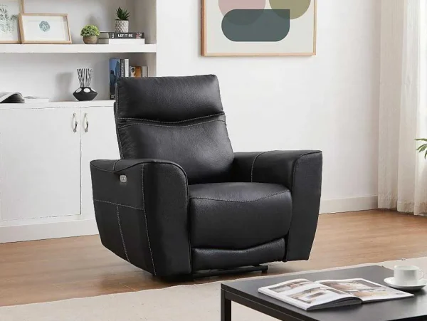 Best Elektrische Relax-Fauteuil Van Zwart Vaarsleer Damon Aanbiedingen: Zitbank & Fauteuil