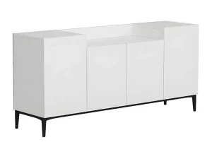 Flash Sale Ellaria Multifunctioneel Kabinet, Wit, Zwart, 160X42X75 Cm, Epikasa Buffetkast