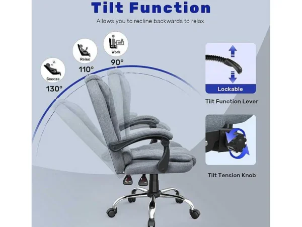 Best Sale Executive Bureaustoel Met Kantelfunctie Heavy Duty Voor Thuiskantoor Werken Aanbiedingen: Slaapkamer & Kantoor