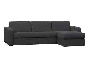 Sale Express Hoekbedbank Flavien - Omkeerbare Hoek - Van Stof - Antraciet Slaapbank Met Matras