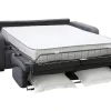 Online Express-Driezitsslaapbank Van Antracietgrijze Stof - Bed Met Brede Latten 140 Cm - Matras 22 Cm - Bevis Speciale Modellen Zitbanken & Fauteuils