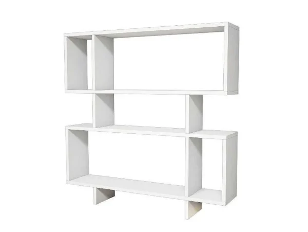 Outlet Fabiola Boekenkast, Wit, 100X22X111 Cm, Boekenkast & Vitrine