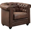 Online Fauteuil Chesterfield Van Microvezel Met Vintage Look Aanbiedingen: Zitbank & Fauteuil