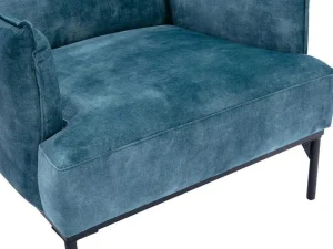 Cheap Fauteuil Eendenblauw Fluweel Joel Fauteuil Stof Fluweel / Suedine