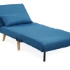 Clearance Fauteuil Posio - Bedbank Van Stof - Blauw Uitklapbare Fauteuil