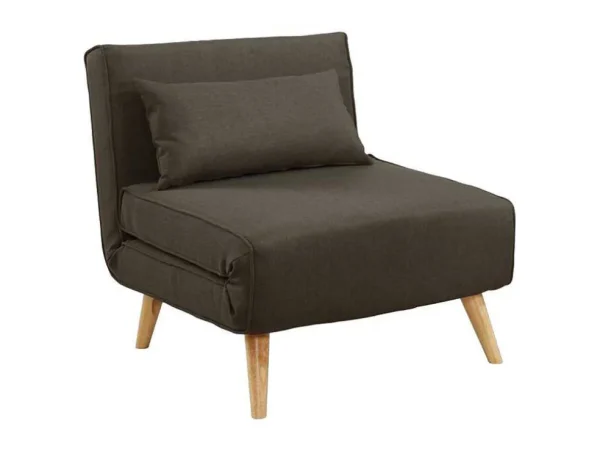 Shop Fauteuil Posio - Bedbank Van Stof - Taupe Uitklapbare Fauteuil