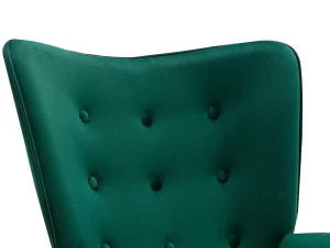 Hot Fauteuil Van Fluweel Vately - Groen Fauteuil Stof Fluweel / Suedine