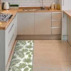 Shop Gangtapijt Van Vinyl Met Tropisch Motief - 66 X 160 Cm - Groen En Wit - Tropicala Gangtapijt