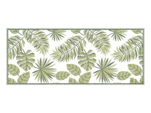 Shop Gangtapijt Van Vinyl Met Tropisch Motief - 66 X 160 Cm - Groen En Wit - Tropicala Gangtapijt