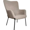 Discount Glasgow Fauteuil Boucle Bruin. Fauteuil Met Holle Rugleuning