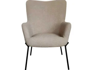 Discount Glasgow Fauteuil Boucle Bruin. Fauteuil Met Holle Rugleuning