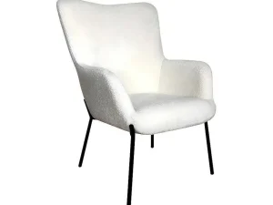 Best Glasgow Fauteuil Boucle Wit. Fauteuil Met Holle Rugleuning