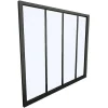 Online Glazen Binnenraam Bayview Van Aluminium Met Zwarte Poedercoating - 120 X 105 Cm Glazen Binnenraam