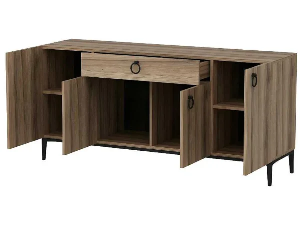 Hot Gloria Multifunctioneel Kabinet, Walnoot, 160X42X75 Cm, Buffetkast