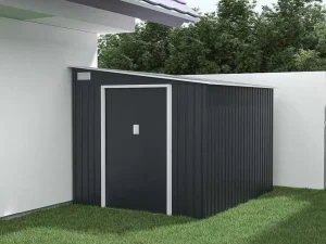 New Grijs Metalen Tuinhuisje Van Gegalvaniseerd Antracietkleurig Staal 4,97 M - Daustin Tuinhuis