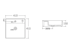 Fashion Hangend, Geribbeld Wastafelmeubel Met Opzetwastafel - Lichte Houtlook - L80 Cm - Zevara Badkamermeubel Met Enkele Wastafel