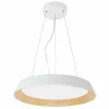 Clearance Hanglamp Met Ledverlichting Van Metaal En Aluminium - D45 Cm - Wit En Naturel - Derry Hanglamp