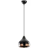 Shop Hanglamp Met Verstelbare Hoogte Yildo - D17 X H25/112 Cm - Zwart En Koperkleurig Hanglamp