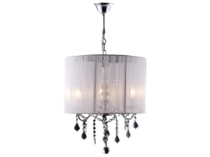 New Hanglamp Toscani Van Witte Draden - H 100Cm - Passementstrookje Van Kristal Hanglamp