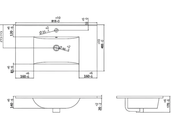 New Hangmeubel Voor Badkamer Met Strepen Met Inbouwwastafel - Zwart - 80 Cm - Zevara Badkamermeubel Met Enkele Wastafel