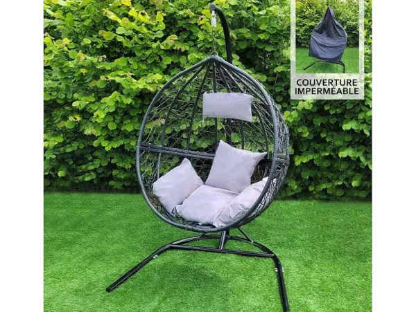 Sale Hangstoel Egg Chair - Zwart - Max: 150 Kg Hangstoel