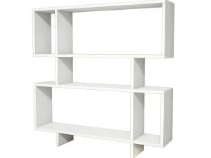 Outlet Hera Boekenkast, Wit, 100X22X111 Cm, Epikasa Boekenkast & Vitrine