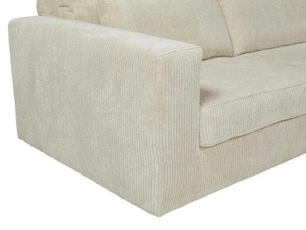 Online Hoekbank Mondovi Van Ribfluweel - Beige - Hoek Rechts Speciale Modellen Zitbanken & Fauteuils