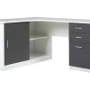 Clearance Hoekbureau Norwy - 2 Deuren & 2 Laden - Mdf Blad Met Granieteffect Bureaumeubel