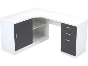 Clearance Hoekbureau Norwy - 2 Deuren & 2 Laden - Mdf Blad Met Granieteffect Bureaumeubel