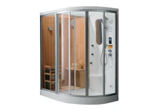 Online Hoekdouchecabine Balneo-Hamam-Sauna Haumea - L157Xd110Xh215Cm Linkerhoek Douchecabine