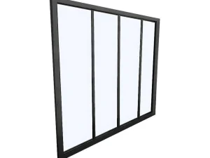 Best Hoekraam Werkplaats Van Gepoedercoat Aluminium - L120 X B60 X H130 Cm - Zwart - Bayview Glazen Binnenraam