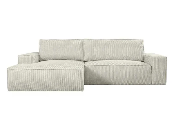 Sale Hoekslaapbank Amelia Van Pascal Morabito - Ribfluweel - Beige - Hoek Links Aanbiedingen: Zitbank & Fauteuil