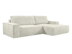 Clearance Hoekslaapbank Amelia Van Pascal Morabito - Ribfluweel - Beige - Hoek Rechts Aanbiedingen: Zitbank & Fauteuil