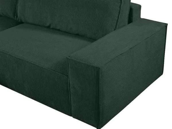 Clearance Hoekslaapbank Amelia Van Pascal Morabito - Ribfluweel - Spargroen - Hoek Links Aanbiedingen: Zitbank & Fauteuil