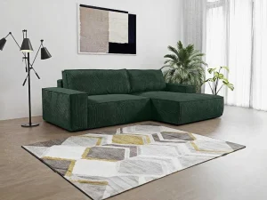 Discount Hoekslaapbank Amelia Van Pascal Morabito - Ribfluweel - Spargroen - Hoek Rechts Aanbiedingen: Zitbank & Fauteuil