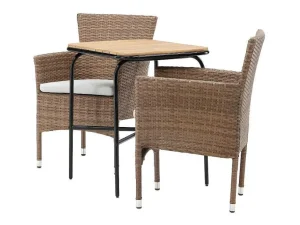 Best Sale Holmbeck Tuinmeubelset Tafel, 2 Stoelen Naturel. Loungeset