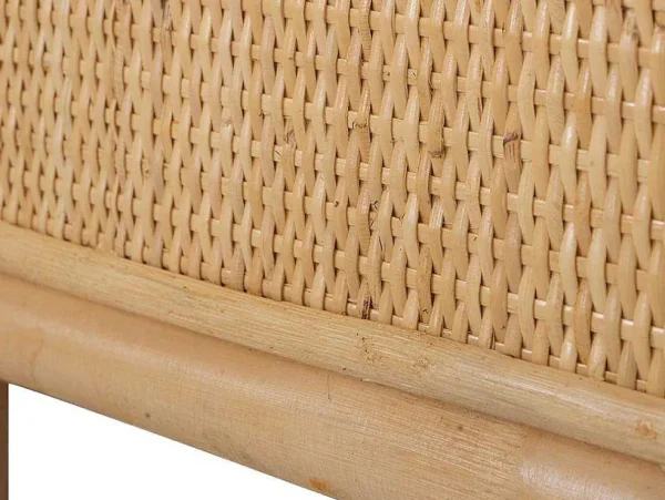 Store Hoofdbord 140 Cm - Rotan - Natuurlijk - Solia Hoofdeinde En Brugkast