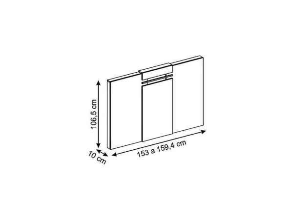 Flash Sale Hoofdeinde Maraba - Uitbreidbaar 140/160Cm - Wit Hoofdeinde En Brugkast