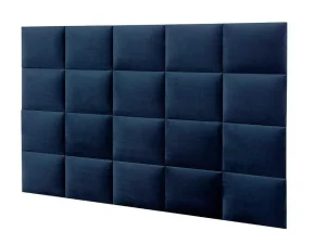 Best Hoofdeinde Wandpanelen Bartel - 200 Cm - Fluweel - Blauw - Van Hoofdeinde En Brugkast