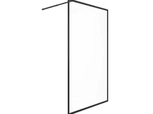 Clearance Inloopdouchescherm - 140 X 200 Cm - Mat Zwart - Gehard Glas - Amberi Douchewand