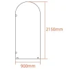 Online Italiaanse Douchewand Ronde Hoeken - 90 X 215 Cm - Airlie Douchewand