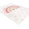 Fashion Junior 51300.802 Tapijt Wasbaar Regenboog, Stippen Voor Kinderen Antis 160X220 Cm Kindervloerkleed